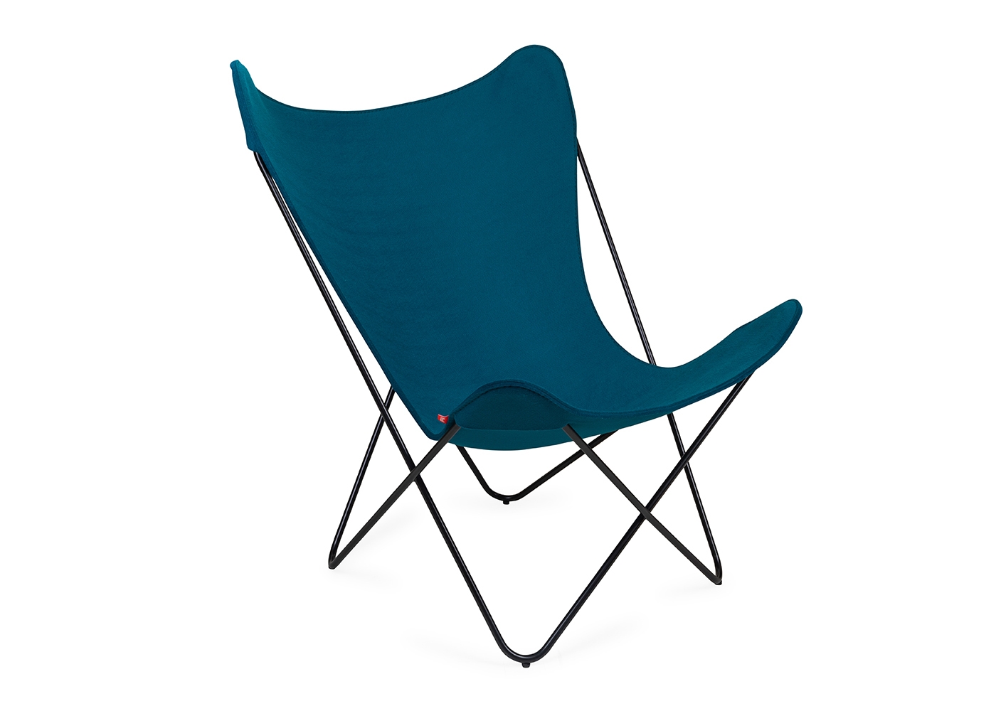 Knoll Butterfly Chair Petrol Blue Black Base