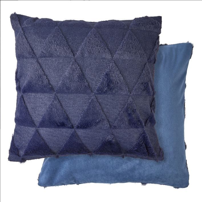 New Edge Blinds Newton Triangle Collection Soft Touch Cushion Cover in Blue