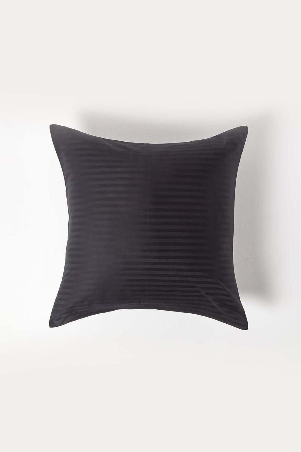 Homescapes Continental Pillowcase Egyptian Cotton 330 TC, 60 x 60 cm in Black