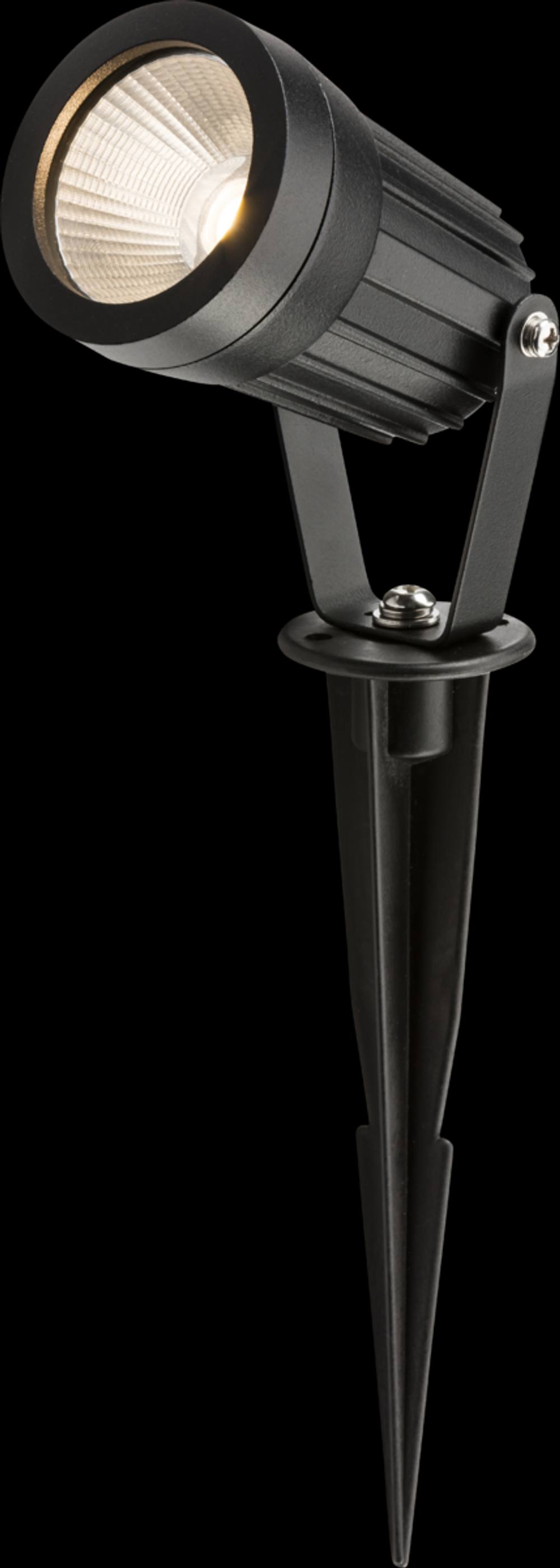 Netlighting LED Wall Spike Light 3000K 230V IP65 4W in Black