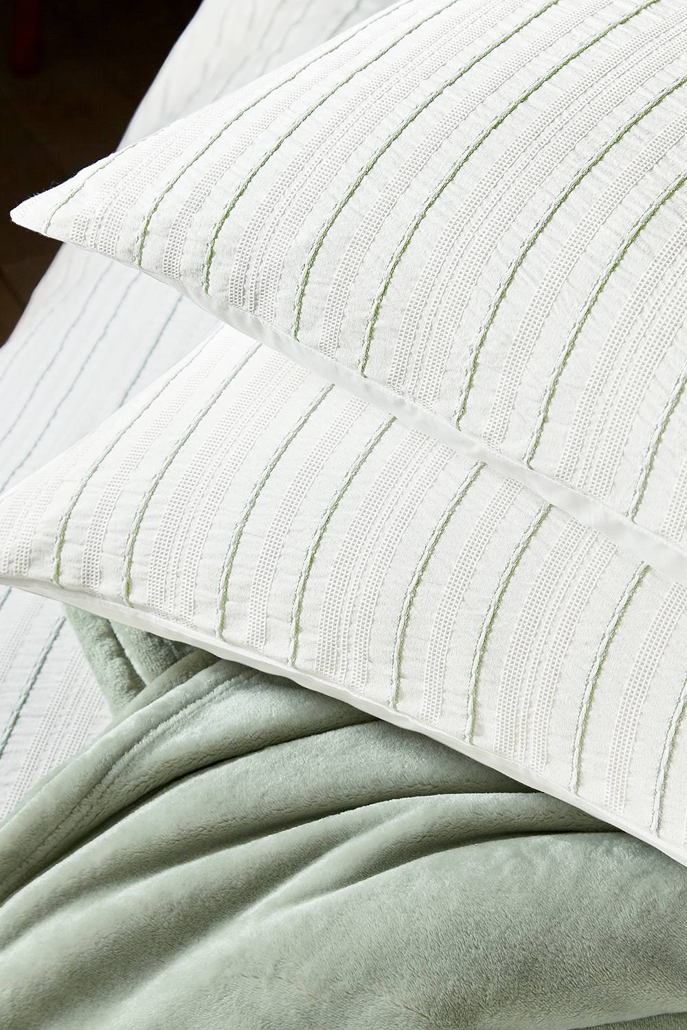 Helena Springfield 'Waffle Stripe' Duvet Cover Set in Soft White 5