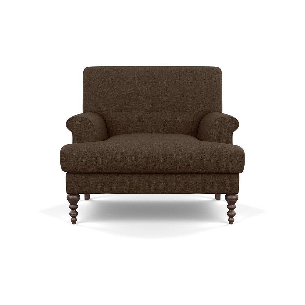 SCP Oscar Formal Armchair Linara Chocolate Walnut Feet