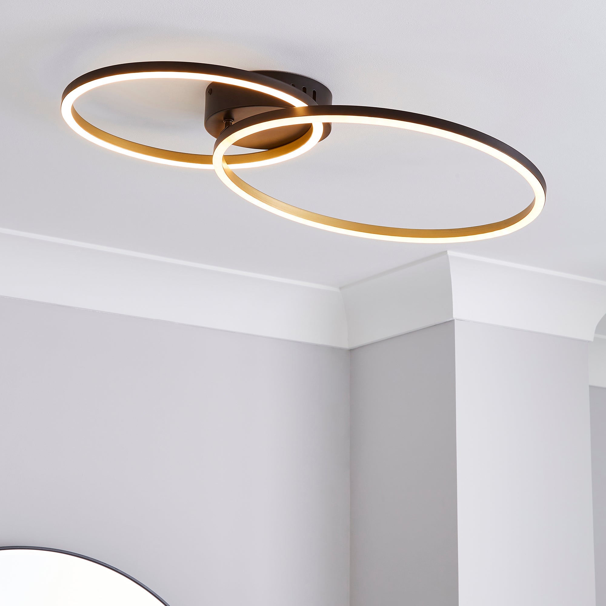 Langdon Integrated LED Ceiling Fitting Silver