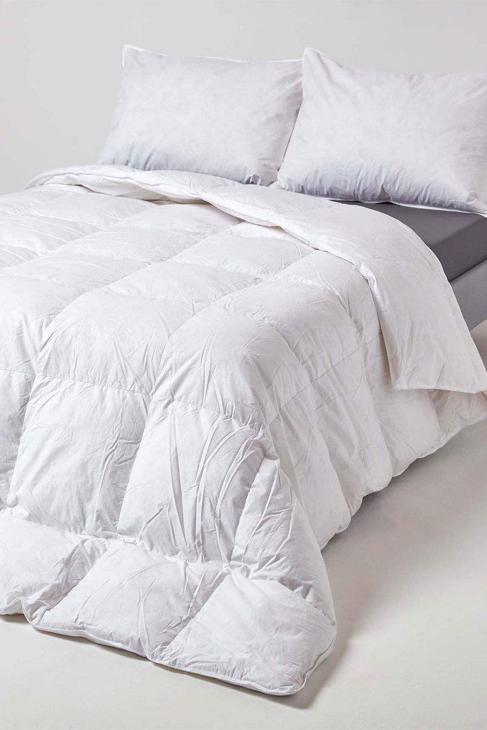 Homescapes Goose Down Feather Autumn Duvet 10.5 Tog in White