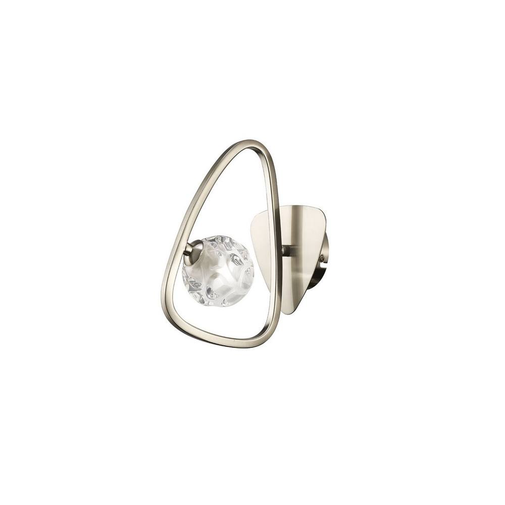 Netlighting Lux Switched Wall Lamp 1 Light G9 Polished Chrome in Grey