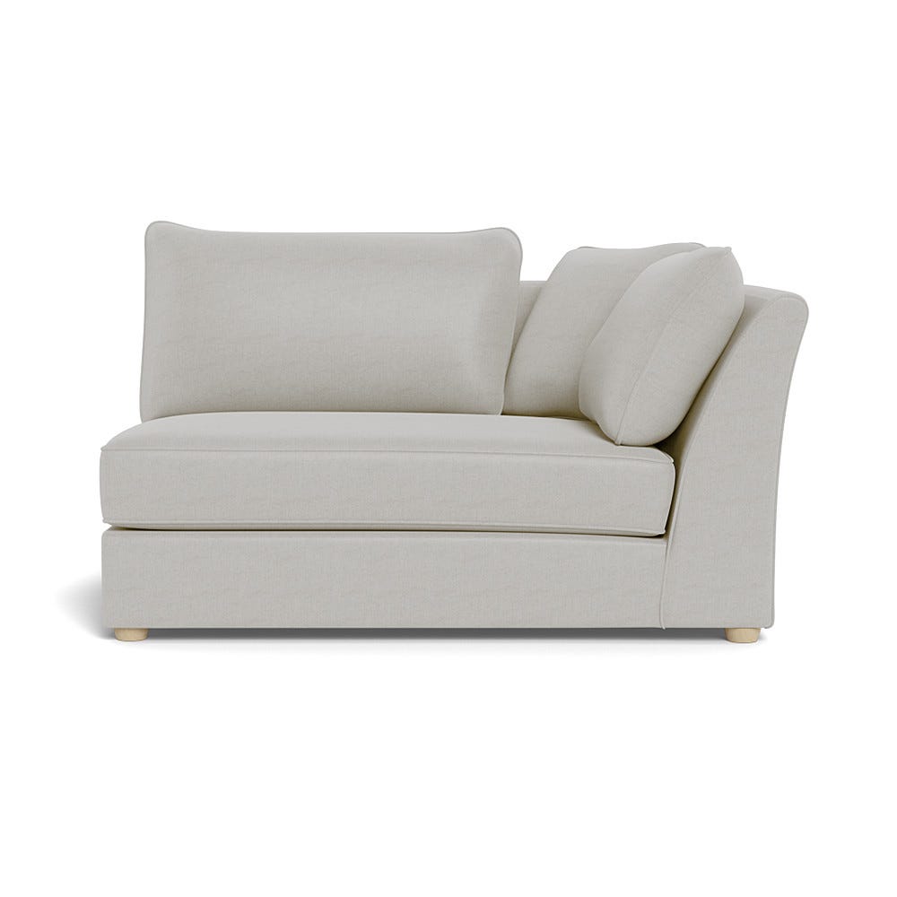 Heal's Tailor Large Curved Right Hand Facing Corner Unit Capelo Linen-Cotton Sea Salt Natural Feet