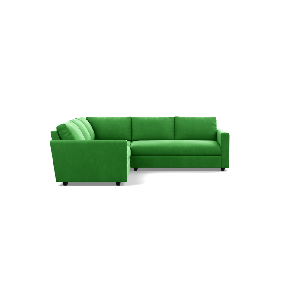 Heal's Nimbus II Large Corner Sofa Varese Velvet Emerald