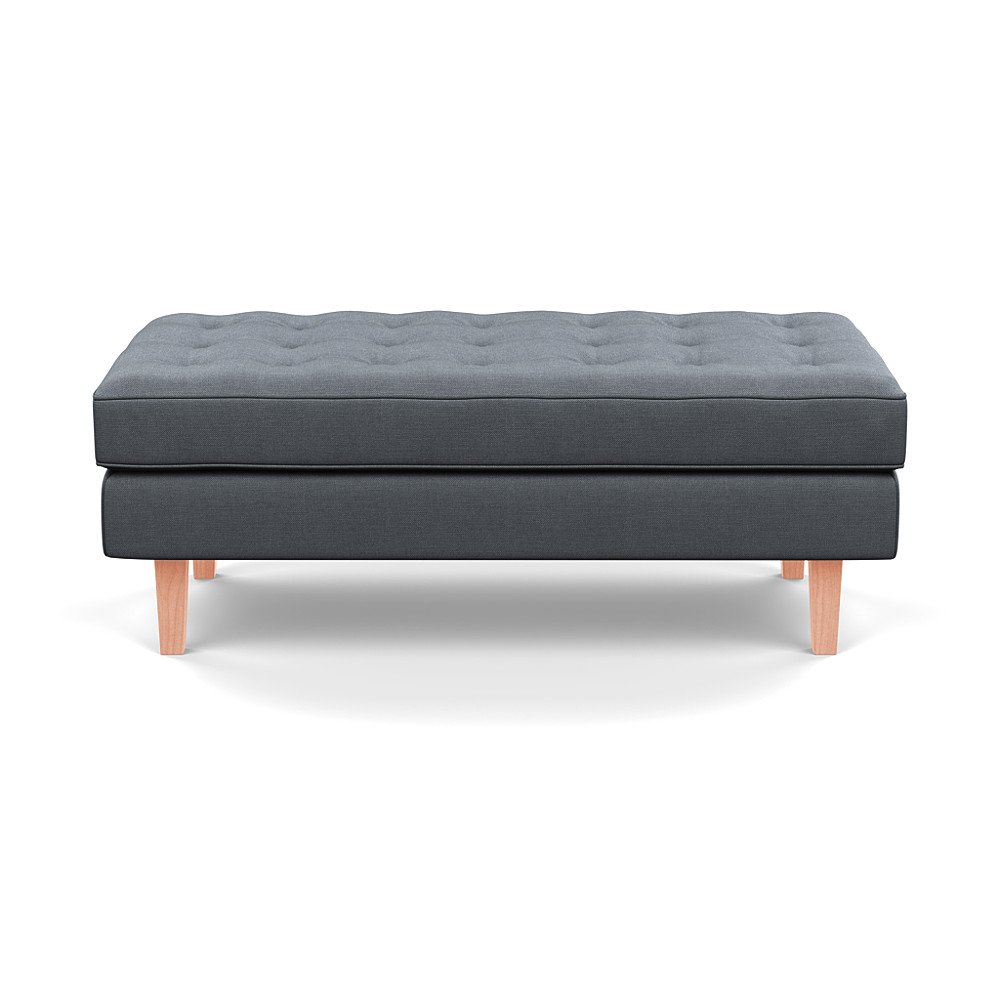 Heal's Hepburn Ottoman Siena Cotton Shale Grey Natural