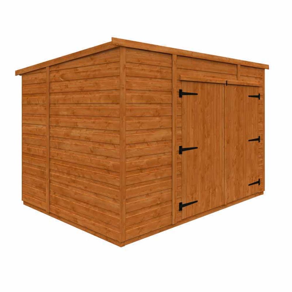 Buttercup Farm 8x6 Flex Pent Bike Store 12mm Flex - L243.8 x W175 x H179.1 cm in Burnt Orange