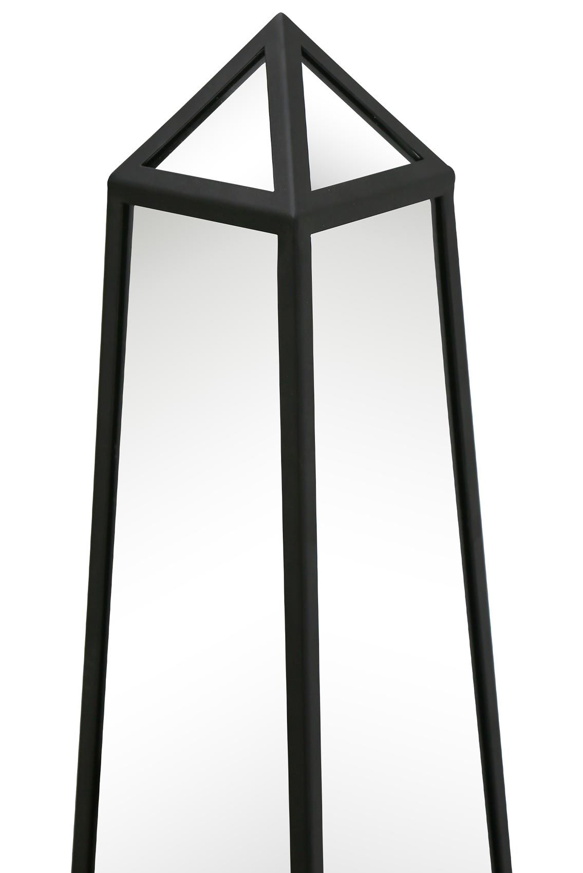 MirrorOutlet Black Metal Edged Mirrored Ornament (120CM X 25CM X 25CM) 4