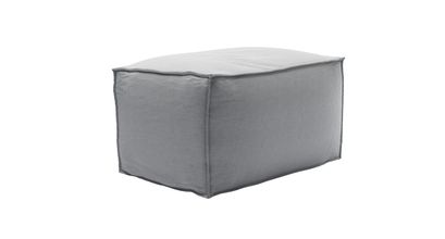 Isaac Small Rectangular Footstool in Pumice House Plain Weave - sofa.com