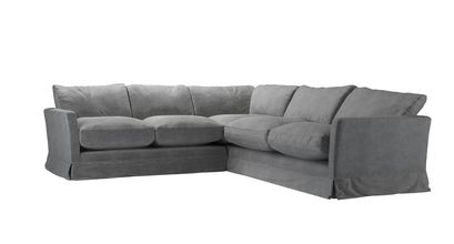 Otto Asym. Crn: LHF 2 Seat w RHF 2.5 Seat in Earl Grey Smart Velvet - sofa.com