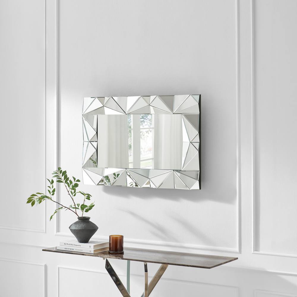 FurnitureboxUK Atlas Vintage Style Medium Rectangle 90x60cm Mirror in Clear