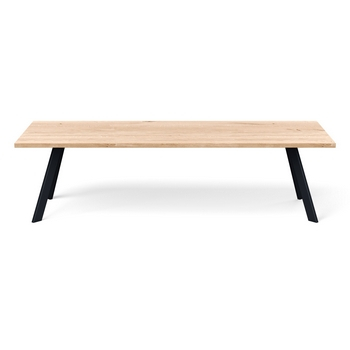 Heal's Madrid Table 280x90cm White Oak Natural Edge Not Filled