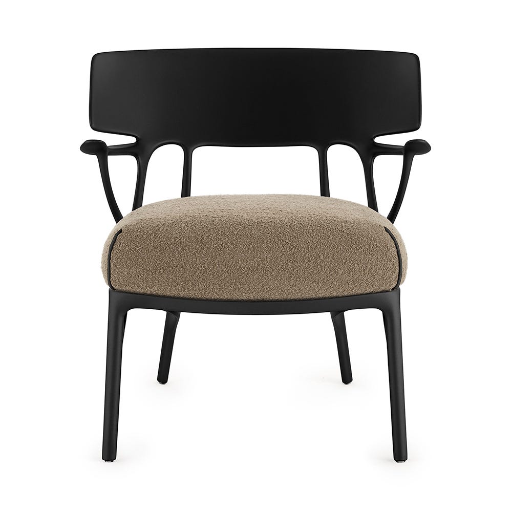 Kartell A.I. Lounge Boucle Black & Dove Grey 2