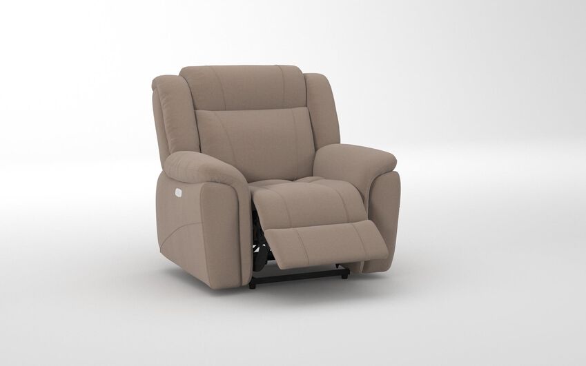 Beige Fabric Elland Power Recliner Chair