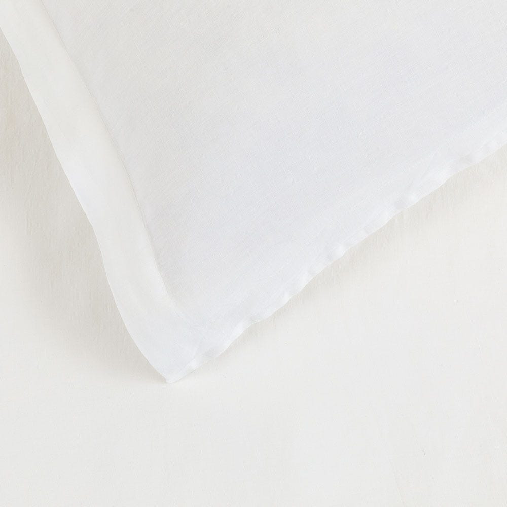 Heal's Washed Linen White Duvet Cover Double 2
