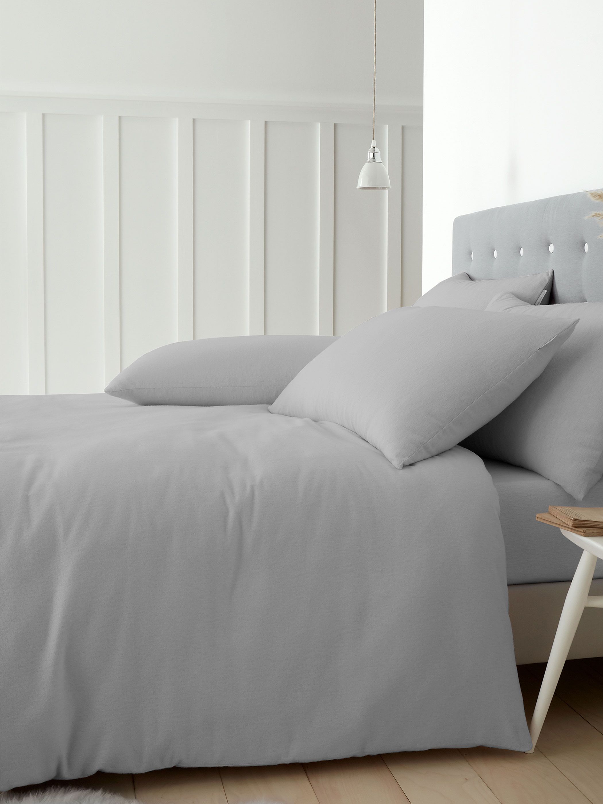 Catherine Lansfield 'Brushed Cotton' Duvet Cover Set in Grey