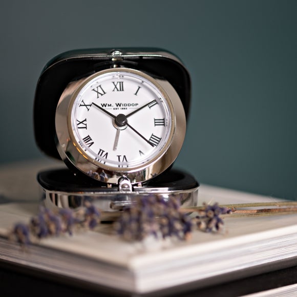 Widdop Silver Metal Cased Alarm Clock