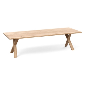 Heal's Oslo Table 280x100cm White Oak Natural Edge Not Filled