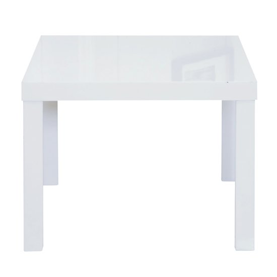 Puro End Table In White High Gloss