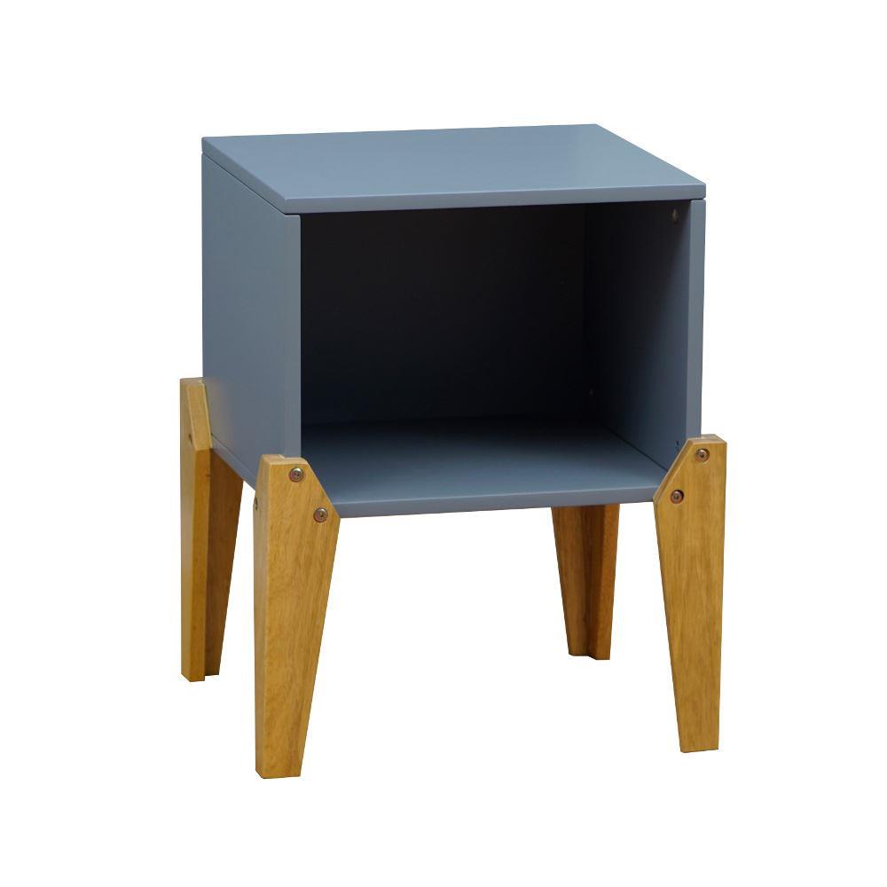 Solar Joybox Grey and Oak Wooden Bedside Table