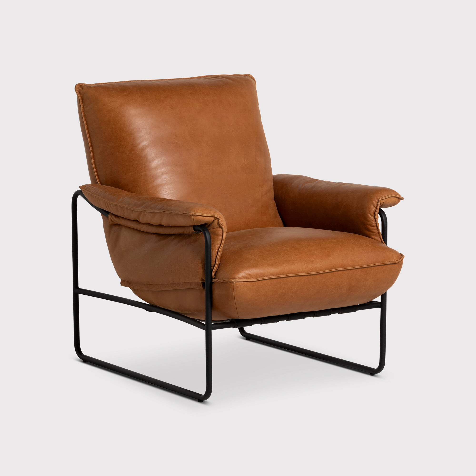 Vinci Armchair, Brown Leather | Barker & Stonehouse