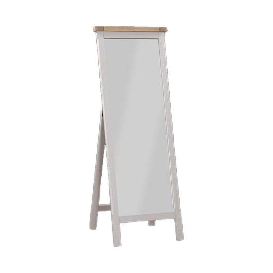 Tertia Dressing Cheval Mirror With Stone Painted Frame