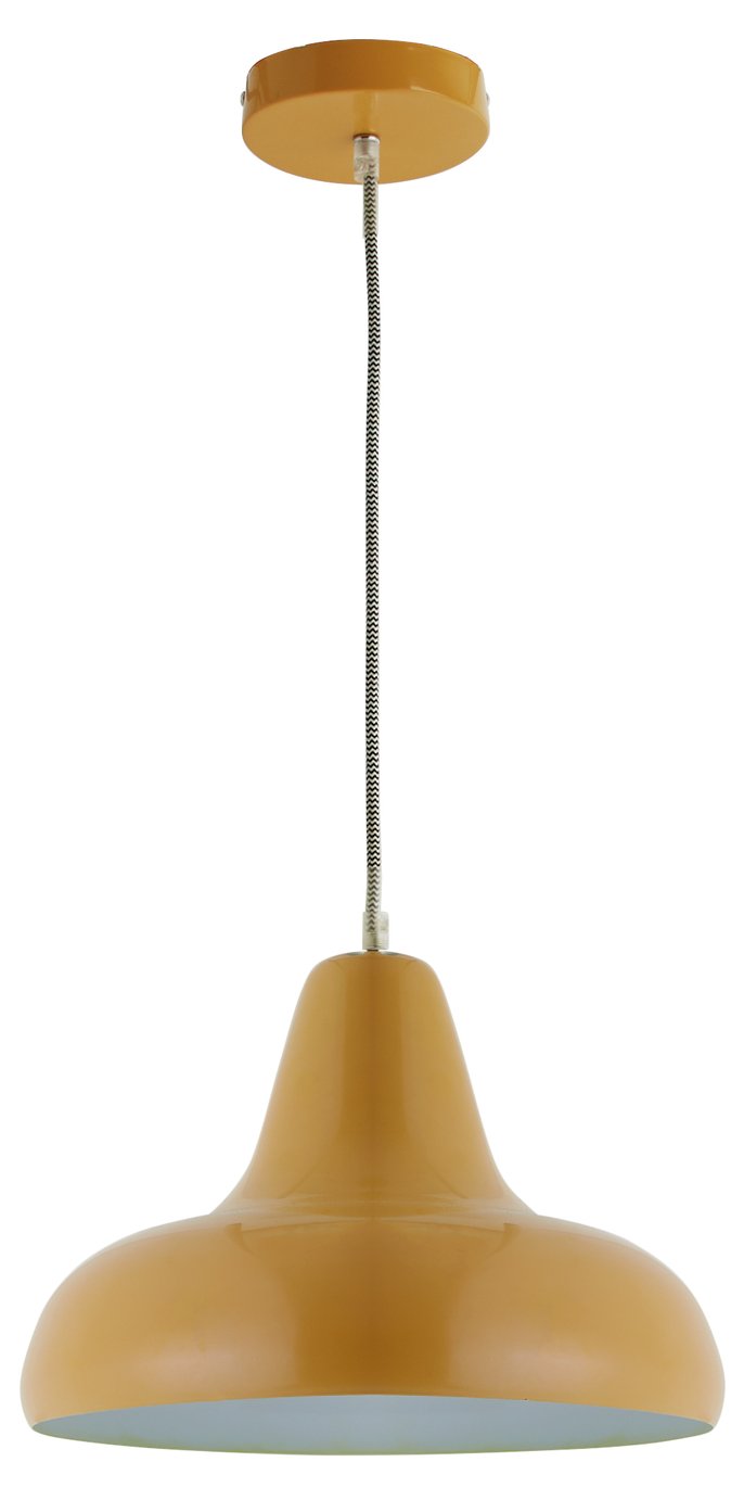 Habitat Aerial Metal Ceiling Light - Mustard