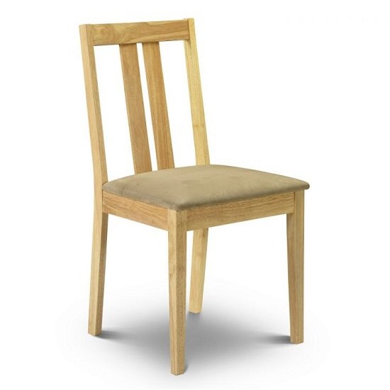 Kassia Ivory Faux Suede Dining Chair In Natural Lacquered