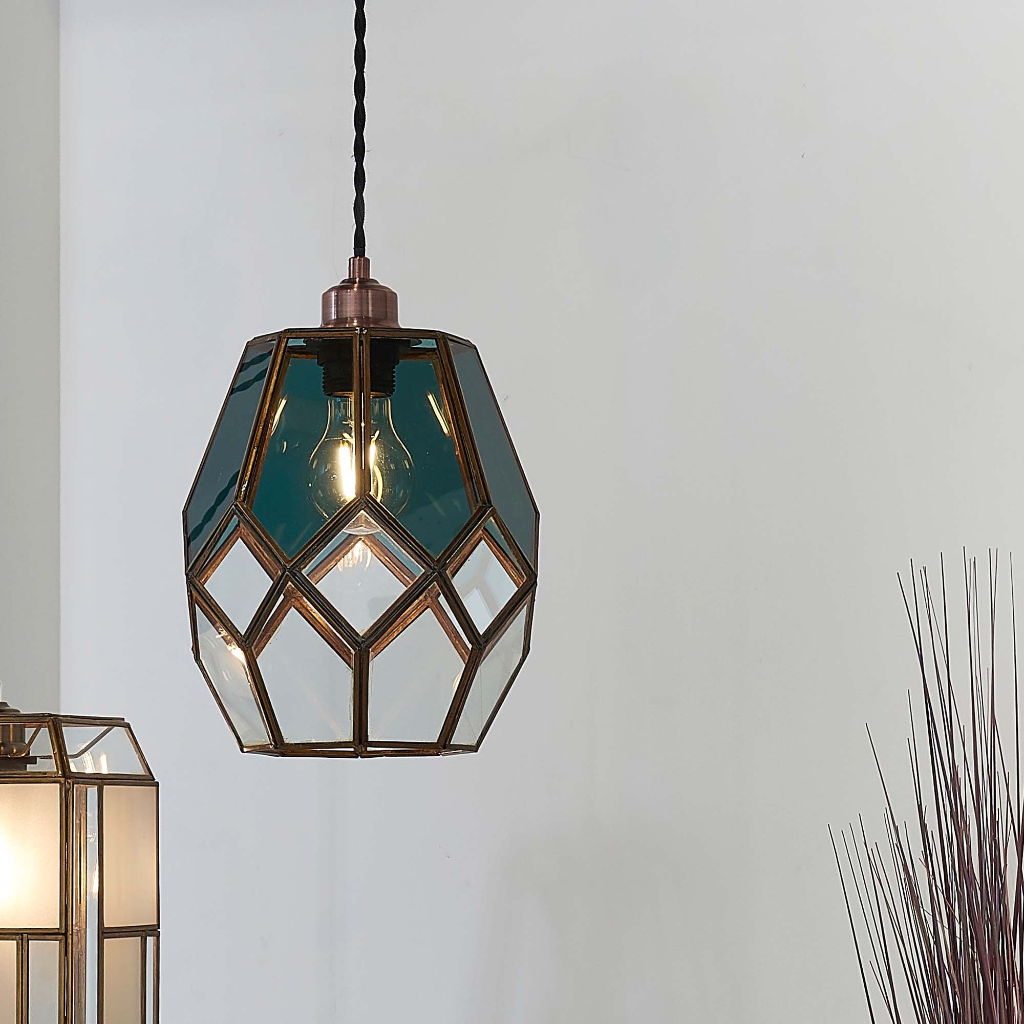 Vogue Eacham Easy Fit Pendant Shade Antique Brass