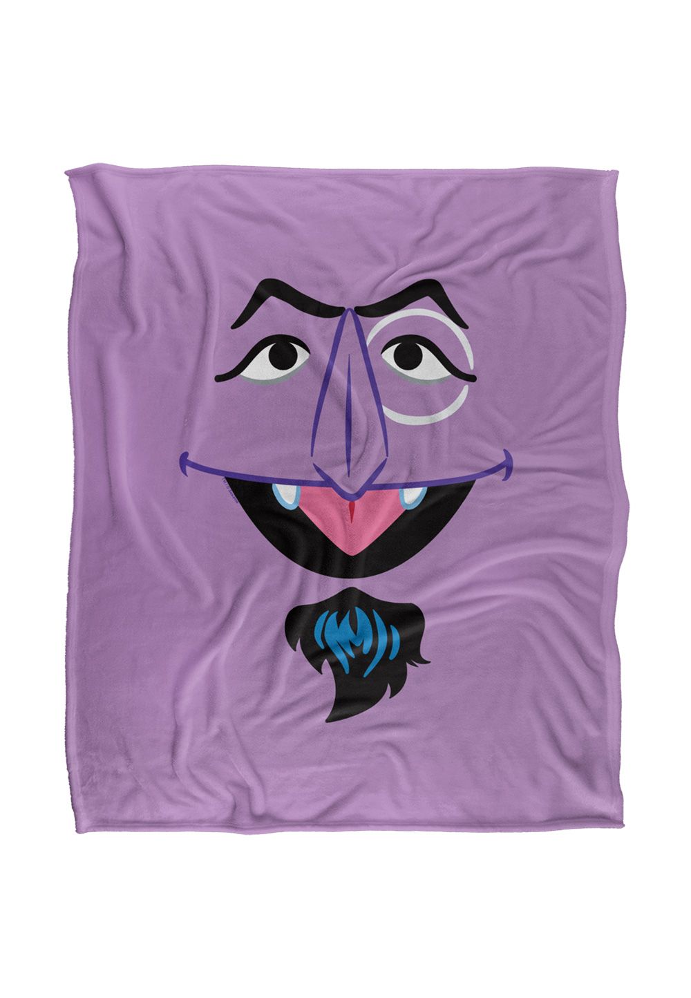 Sesame Street Count Face Silky Touch Super Soft Throw Blanket 152 X 127 cm in White