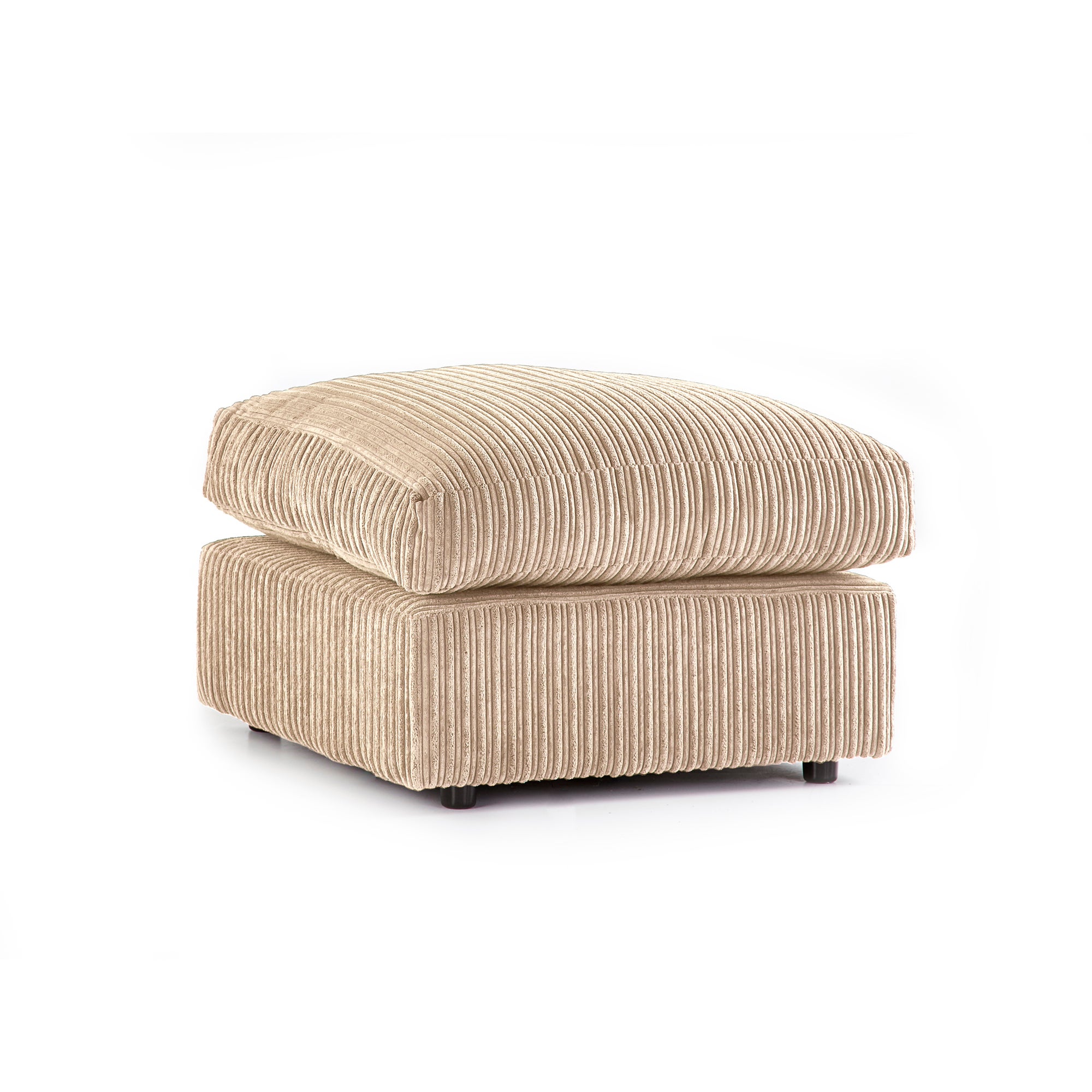 Champ Fabric Footstool Brown