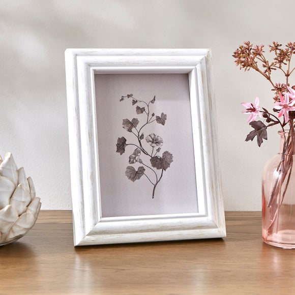 Churchgate Washed Wooden White Photo Frame