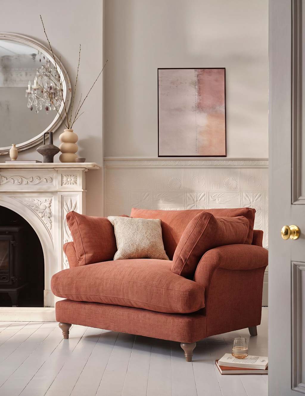 BARKER AND STONEHOUSE Isla Snuggle Chair Dark Red