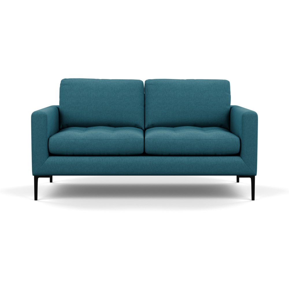 Heal's Eton 2 Seater Sofa Brushed Cotton Cadet Black Feet