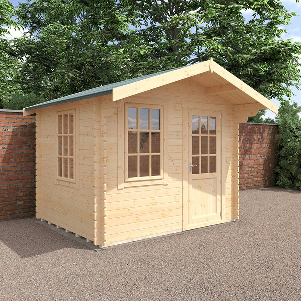 Buttercup Farm 8x10 The Carrington 28mm Cabin - L235 x W295 x H261.6 cm in Natural 2