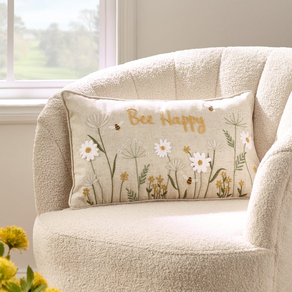 Catherine Lansfield Bee Happy Rectangle Cushion