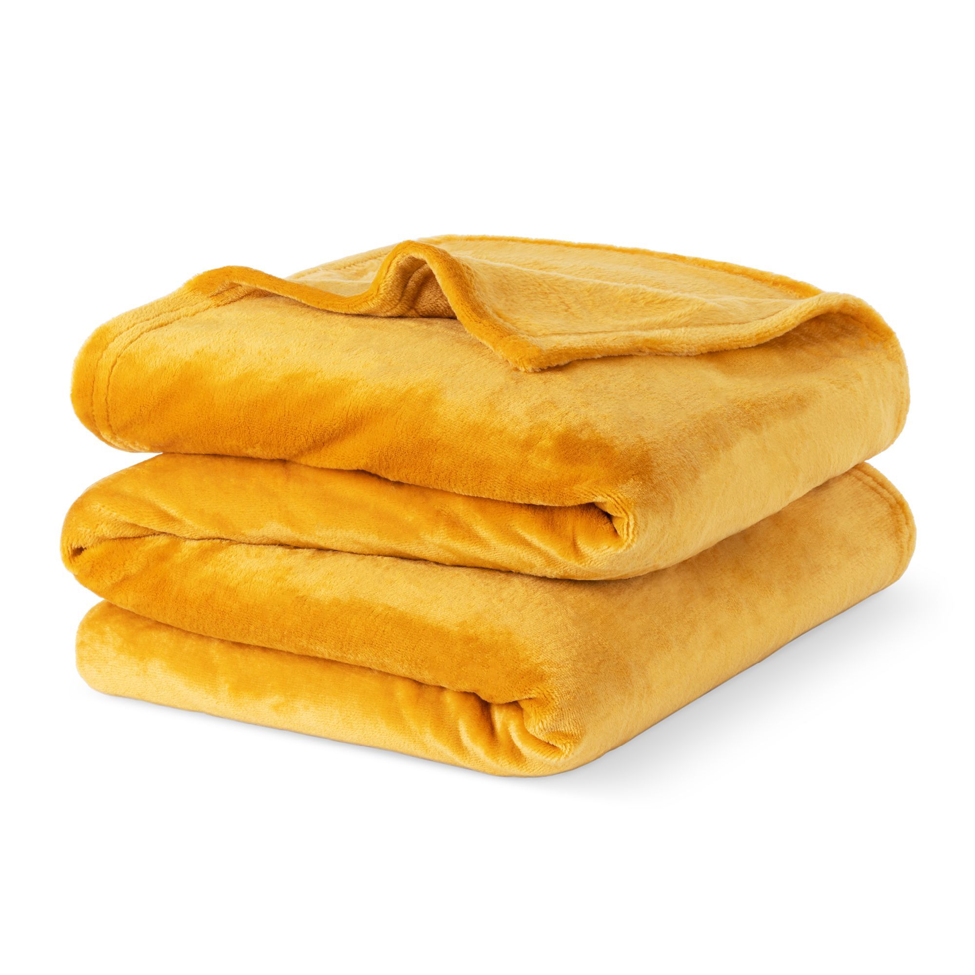 LIVIVO Ultra Soft Flannel Fleece Throw Blanket in Orange
