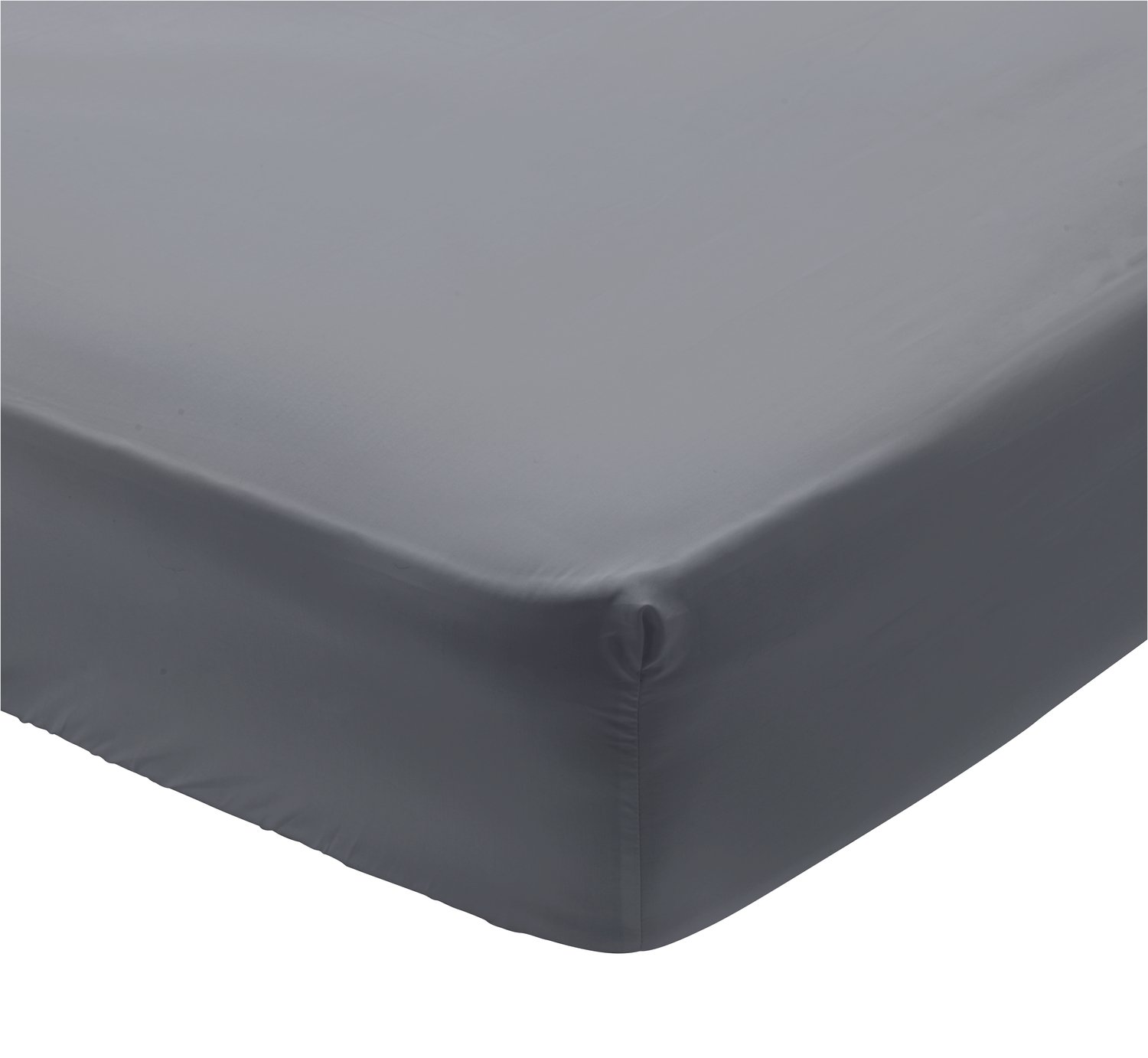 Habitat 400TC Egyptian Cotton Grey Fitted Sheet - Kingsize