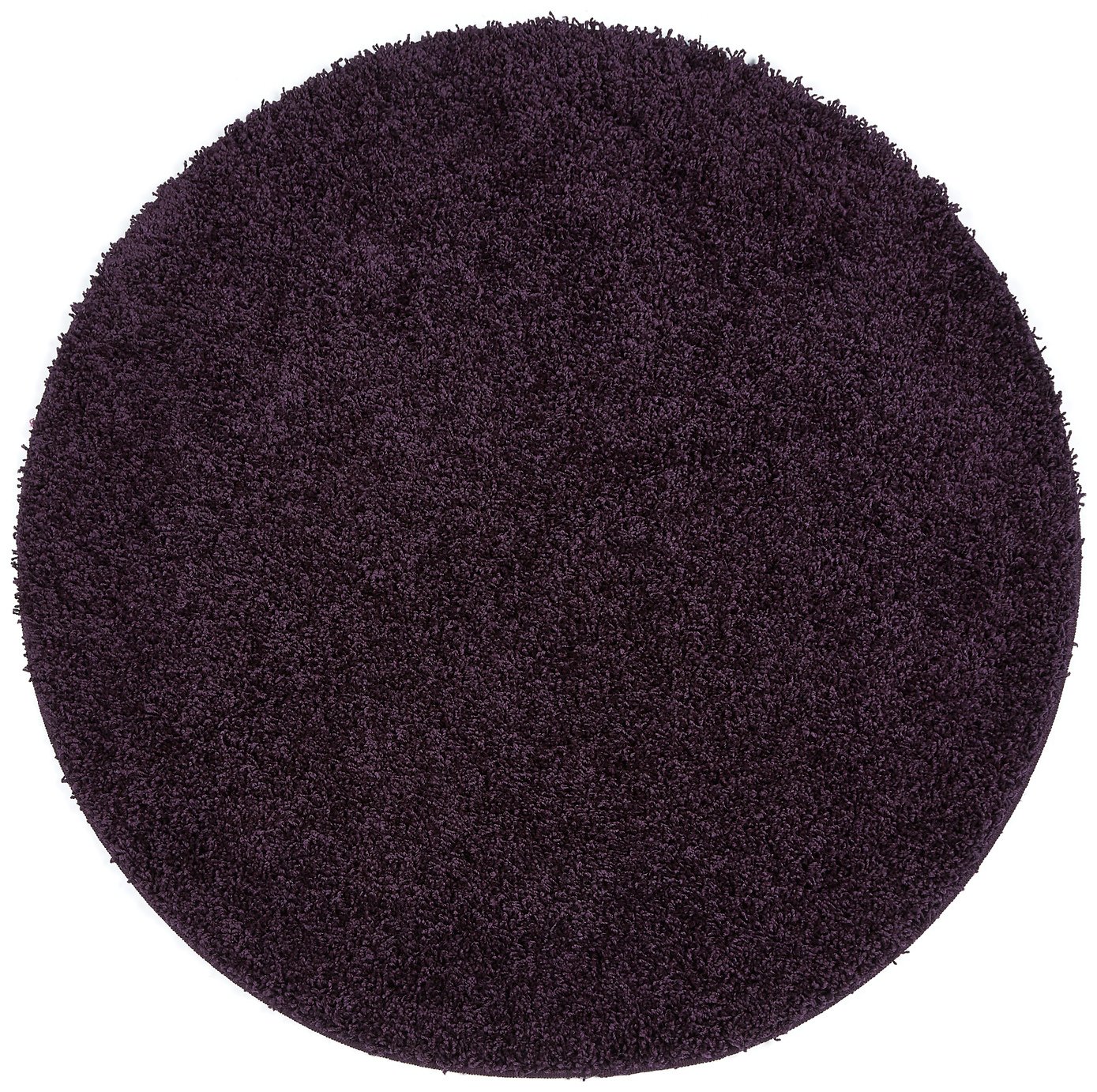 Buddy Plain Circle Cut Pile Rug - 100x100cm - Red.