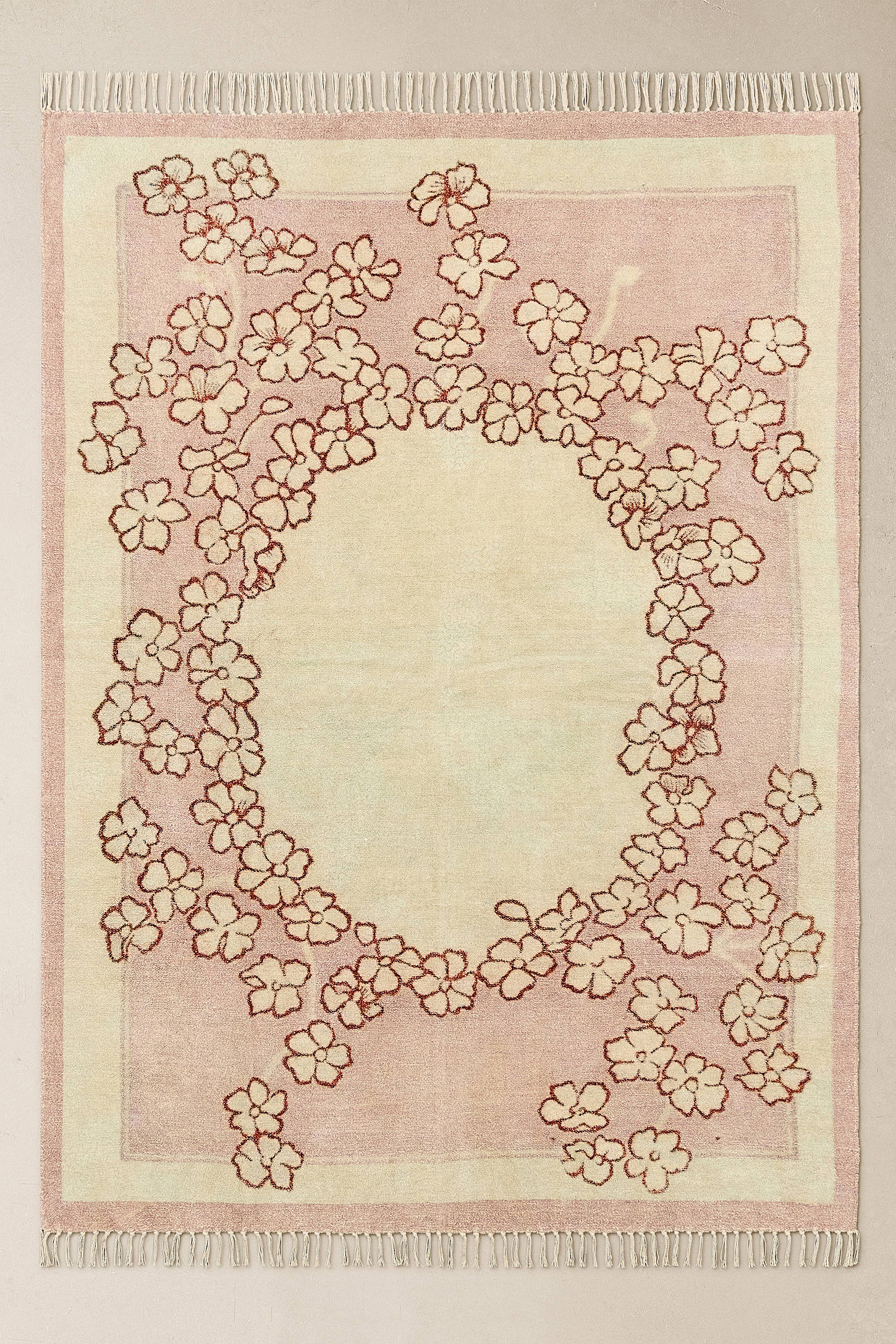 Vintage Floral 5x7ft / 150x210cm Rug - Pink