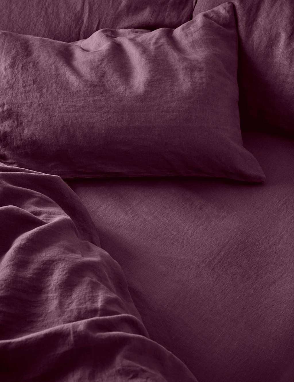 Piglet In Bed Linen Rich Fitted Sheet Dark Purple