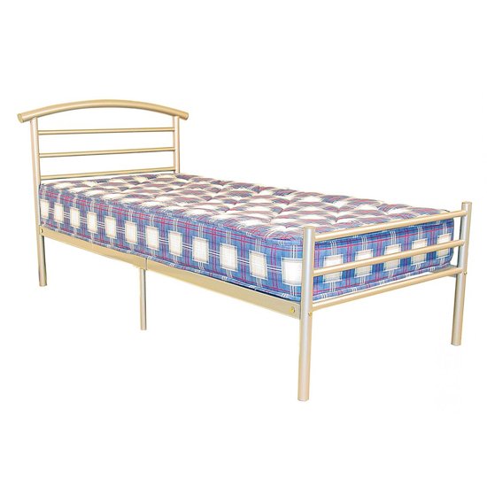 Brenington Metal Double Bed In Silver