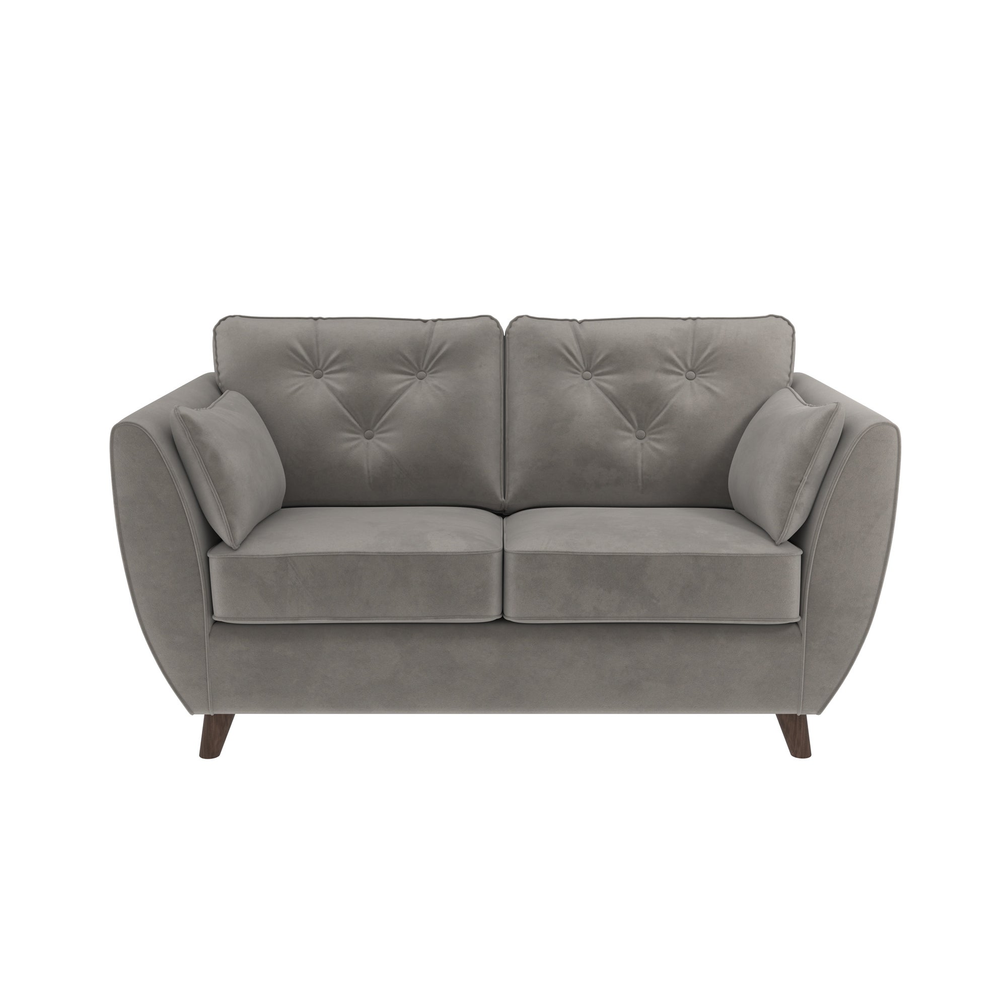 Dalston Velvet 2 Seater Sofa Grey