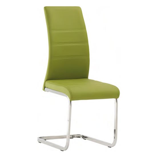 Soho Faux Leather Dining Chair In Green