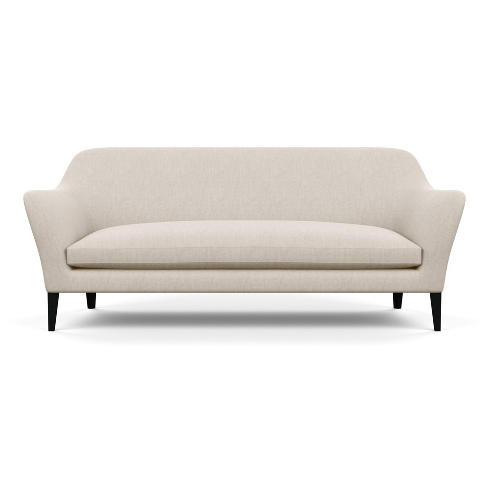 Heal's Wallis 4 Seater Sofa Broad Weave Putty Black Feet