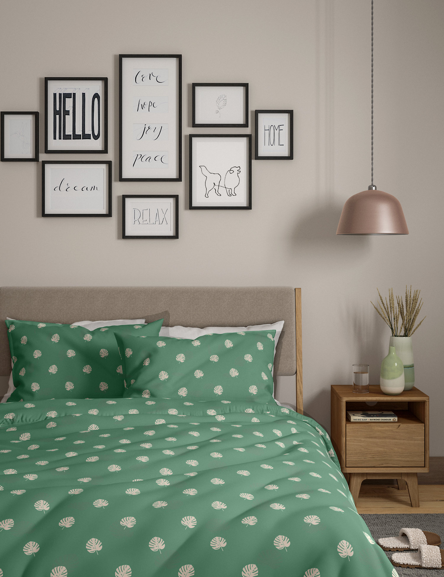 M&S 2 Pack Cotton Mix Leaf Bedding Sets