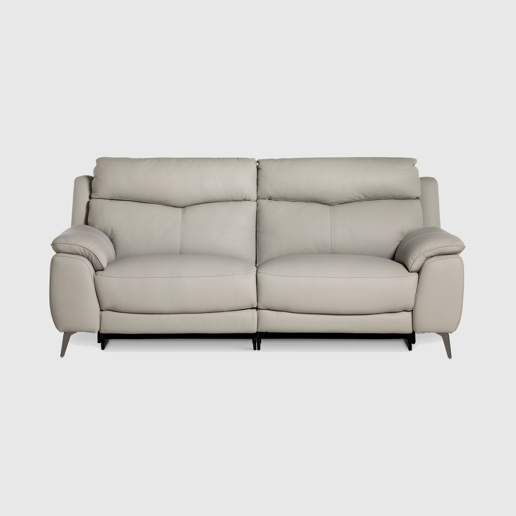 Fiore 2.5 Seater Recliner Sofa with 2 Power Recliners, Grey Leather | Barker & Stonehouse