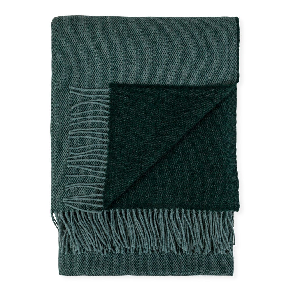 Heal's Two Tone Merino Throw Forest 2